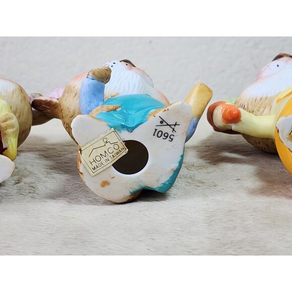 Homco Harvest Mice in Overalls Corn Carrot Cheese Figurines Ceramic 3 1/2" Vtg - Picture 12 of 15